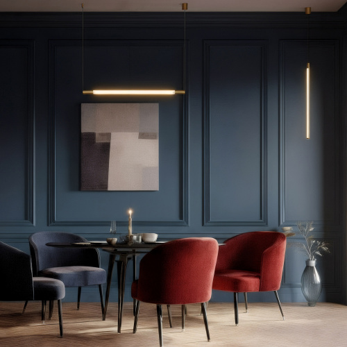 Светильник подвесной AURA, 16 Вт, 3000К, ?42x2300 мм, алюминий+стекло, бронза фото 2