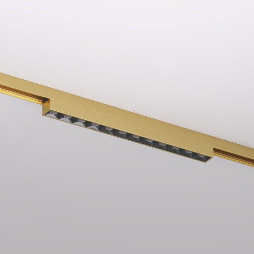 DK5771-SB Светильник для трека SHINE GRILL со светодиодом, L231*W19*H27, 48V DC, 10W, RA?90, 3000K, IP20, сатинированная латунь, алюминий фото 3