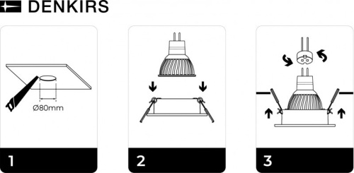 DK3020-BK Встраиваемый светильник, IP 20, 10 Вт, GU5.3, LED, черный, пластик фото 11