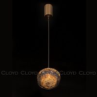 Подвесной светильник Cloyd VOCAL P1 / латунь - коричнев. стекло (арт.11344)