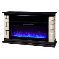 Электрокамин RealFlame Santi 42 AO античный дуб c Diamond 42, с муляжом дров и кристаллами