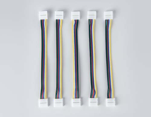 Соединитель гибкий двухсторонний для светодиодной ленты 5050 12-24V (6 конт.) 150 мм 5 шт фото 3 Соединитель гибкий двухсторонний для светодиодной ленты 5050 12-24V (6 конт.) 150 мм 5 шт фото 3