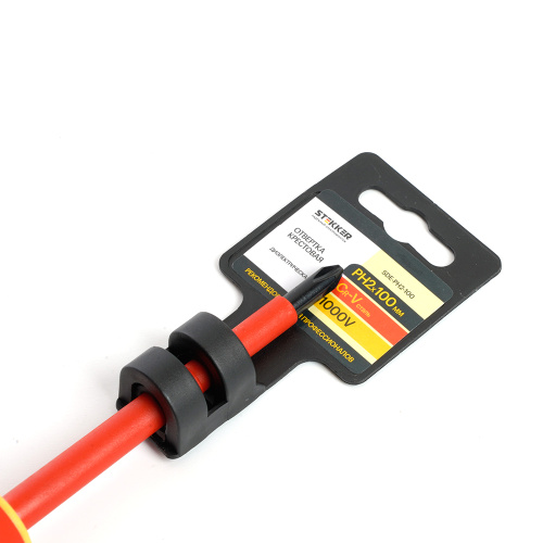 Отвертка крестовая диэлектрическая STEKKER Ph 2 х 100 мм, SDE-PH2-100 фото 2