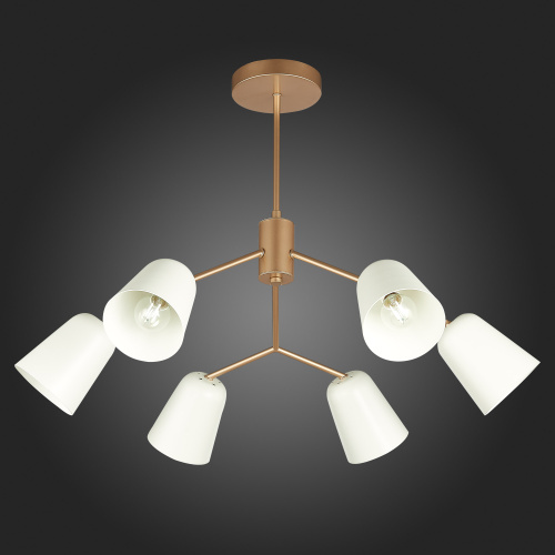 SLE155902-06 Светильник потолочный Золотистый/Белый E14 6*40W MARIO фото 5