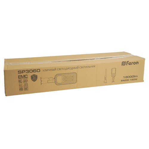 Светодиодный уличный консольный светильник Feron SP3060 150W 6400K 100-265V/50Hz, серый фото 14