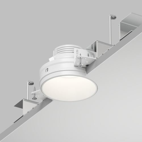 Встраиваемый светильник для ГКЛ SPOT HIDE, до 15 Вт LED, GU10, IP20, алюминий, белый фото 5
