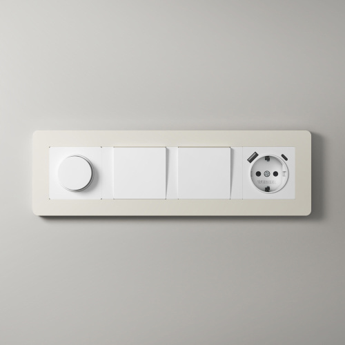 Рамка из поликарбоната на 4 поста Split айвори/белый, soft-touch W0043066 фото 7 Рамка из поликарбоната на 4 поста Split айвори/белый, soft-touch W0043066 фото 7