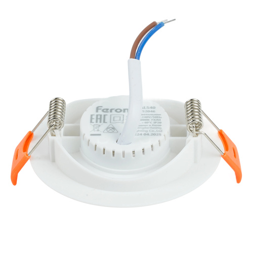 Светодиодный светильник Feron.ONE AL540 встраиваемый 5W 4000K белый "круг" фото 5