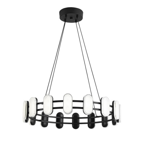 8342/35L LEDIO LN26 226 черный/белый металл/акрил Люстра подвесная LED 35W 4000K 220V OVELA фото 5