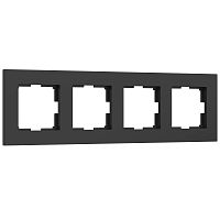 Рамка из поликарбоната на 4 поста Slab черный софт W0042908