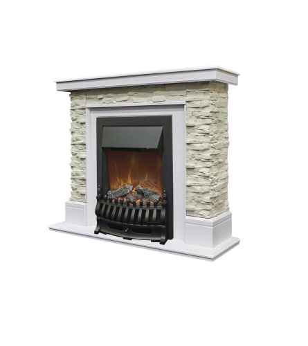 Каминокомплект АРИЗОНА Белый матовый с очагом Электроочаг FOBOS ЛАЙТ/ФОБОС ЛАЙТ фото 2