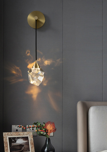 Настенный светильник 9701W brass/clear фото 3