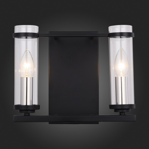 SL334.401.02 Бра ST-Luce Черный, Никель/Прозрачный E14 2*60W BICHERO фото 3
