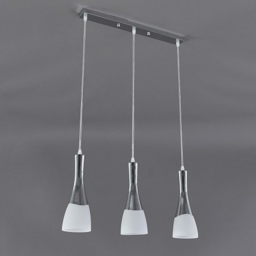 Подвесной светильник Escada 10167/3S E27*60W Chrome/White фото 2 Подвесной светильник Escada 10167/3S E27*60W Chrome/White фото 2