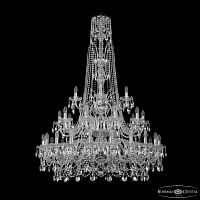 Люстра хрустальная 1411/20+10+5/400/XL-155/3d Ni Bohemia Ivele Crystal (Богемия Ивеле Кристалл)