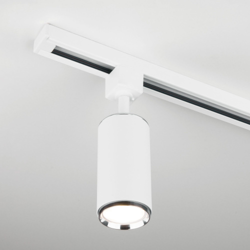 Трековый светильник для однофазного шинопровода Svit GU10 Белый/хром MRL 1013 фото 4