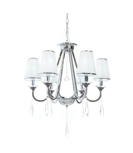 Хрустальная подвесная люстра Lumina Deco Milesia LDP 8926-6 WT+CHR фото 3 Хрустальная подвесная люстра Lumina Deco Milesia LDP 8926-6 WT+CHR фото 3