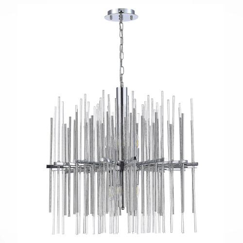 SL1628.103.08 Люстра подвесная ST-Luce Хром/Прозрачный, Хром E14 8*40W TERAMO фото 3