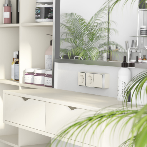 Выключатель одноклавишный Gallant слоновая кость W5010003 фото 2