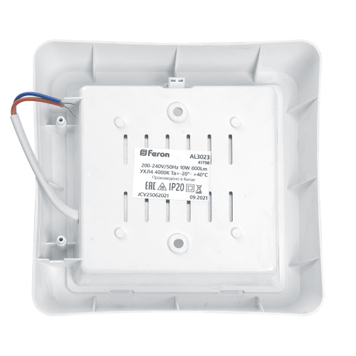Светильник светодиодный Feron AL3021 в пластиковом корпусе 20W 6500K IP20 белый фото 4