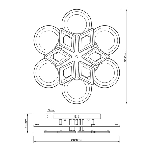 Потолочный светильник Escada 10248/12 LED*160W White фото 6 Потолочный светильник Escada 10248/12 LED*160W White фото 6