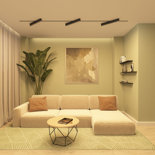 DK6634-BK Поворотный однофазный трековый светильник EDDER со светодиодом L538mm 220V 40W 30° 3000K IP20 черный алюминий фото 4 DK6634-BK Поворотный однофазный трековый светильник EDDER со светодиодом L538mm 220V 40W 30° 3000K IP20 черный алюминий фото 4