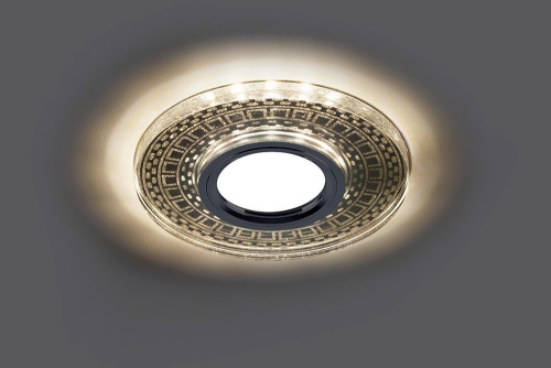 Светильник встраиваемый с LED подсветкой Feron CD981 потолочный MR16 G5.3, прозрачный, серебро фото 3 Светильник встраиваемый с LED подсветкой Feron CD981 потолочный MR16 G5.3, прозрачный, серебро фото 3