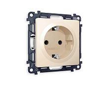 Комплект механизма электрической розетки AMBRELLA VOLT ALFA Бежевый матовый с/з на винтовых зажимах QUANT (AP3260, VM141) MA326010