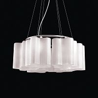 SL117.503.06 Люстра подвесная ST-Luce Серебристый/Белый с полосками E27 6*60W ONDE