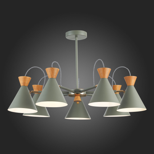 SLE125112-07 Светильник потолочный Серый, Золотистый/Серый, Темное дерево E14 7*40W MODICA фото 6