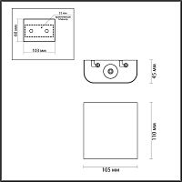 7191/2WL HIGHTECH ODL27 Настенный светильник черный браш./металл IP20 LED 2W 3000K 220V MAGNUM