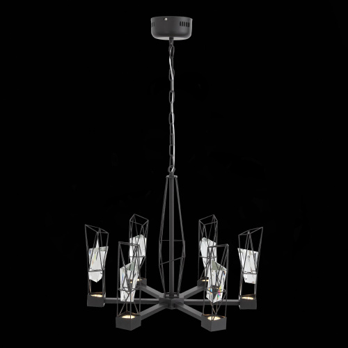 SL815.303.06 Люстра подвесная ST-Luce Серый графит/Серый графит, Прозрачный LED 6*8W 4000K PROGETTO фото 5