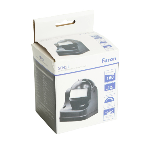 Датчик движения 1200W 12m 180° черный, SEN11 фото 9 Датчик движения 1200W 12m 180° черный, SEN11 фото 9