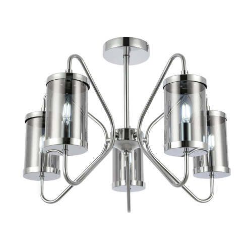 SLE102302-05 Светильник потолочный Хром/Дымчатый E14 5*40W VALIERI фото 8