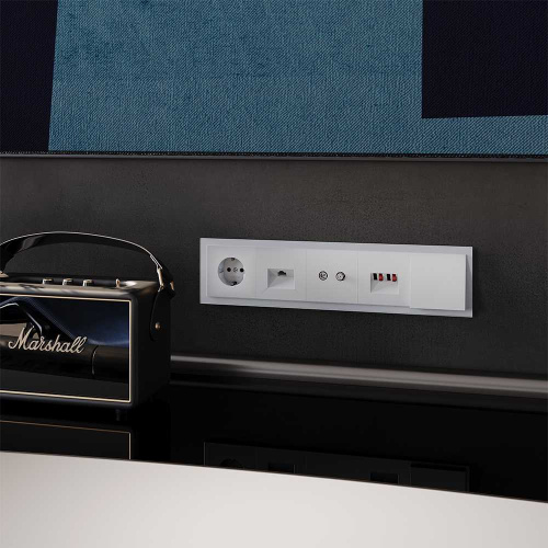 Рамка стеклянная Voltum S70 на 5 постов, (белый,матовый,стекло) VLS110502 фото 2 Рамка стеклянная Voltum S70 на 5 постов, (белый,матовый,стекло) VLS110502 фото 2