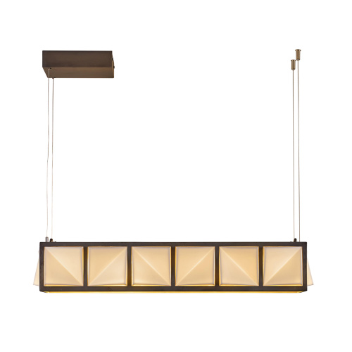 Подвесной светильник Original BTC Davey Lighting Tiled Diner Pendant 6 Light, Weathered Brass, Matt, Подвесной светильник Original BTC Davey Lighting Tiled Diner Pendant 6 Light, Weathered Brass, Matt,
