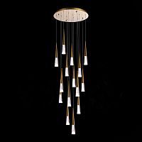 SL6111.203.15 Люстра подвесная ST-Luce Золотистый/Прозрачный LED 15*3W 3000K SOLLEN