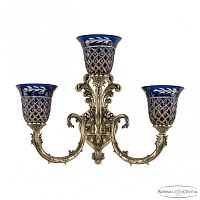 Бра бронзовые с хрусталём 7109B15/2+1/210 GB P2 U Amber-Blue/H-1J