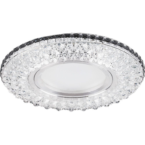 Светильник встраиваемый с разноцветной LED подсветкой Feron CD940 потолочный MR16 G5.3 прозрачный Светильник встраиваемый с разноцветной LED подсветкой Feron CD940 потолочный MR16 G5.3 прозрачный