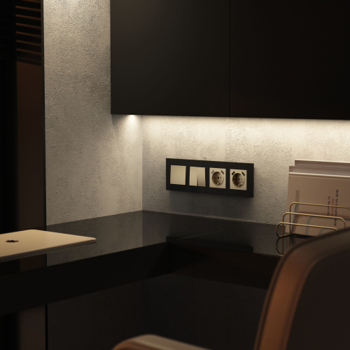 Выключатель одноклавишный (шампань) W1110011 фото 3 Выключатель одноклавишный (шампань) W1110011 фото 3