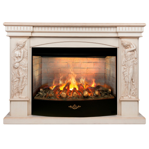 Электрокамин RealFlame Diva 33 WT белый дуб с бронзовой патиной с очагом 3D Firestar 33 Электрокамин RealFlame Diva 33 WT белый дуб с бронзовой патиной с очагом 3D Firestar 33