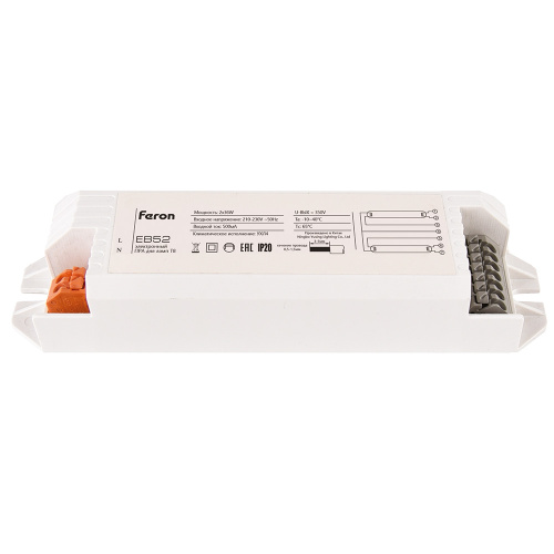 Аппарат пускорегулирующий электронный (балласт), 2*36W T8/G13 230V, EB52