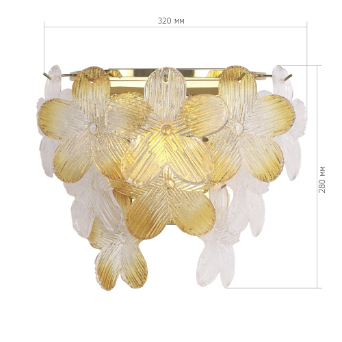 SL6240.201.02 Светильник настенный ST-Luce золотистый/Прозрачный, янтарный E14 2*60W TENDER фото 2