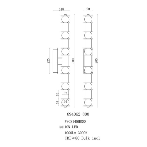Бра Nocturna FL1198-10W фото 6