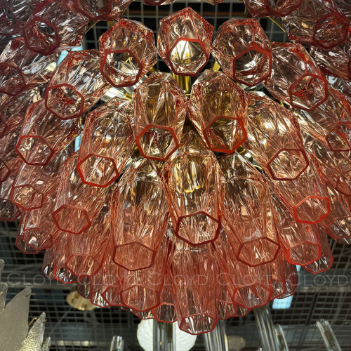 Люстра Cloyd CALCUTTA C6 / Ø60 см - латунь - розов.стекло (арт.11684) фото 6 Люстра Cloyd CALCUTTA C6 / Ø60 см - латунь - розов.стекло (арт.11684) фото 6