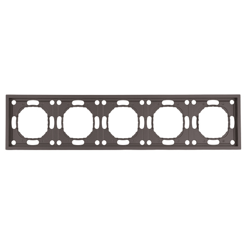 Рамка STEKKER, PFR00-5005-09 5-местная, серия Эмили, антрацит, soft touch