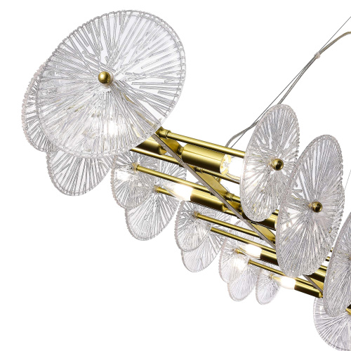 SL1657.213.08 Люстра подвесная ST-Luce Золотистый/Прозрачный E14 8*40W FLERO фото 3