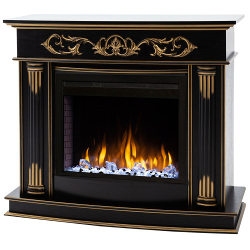 Электрокамин RealFlame Milano DN орех с золотом с очагом Saphir 25,5 фото 4 Электрокамин RealFlame Milano DN орех с золотом с очагом Saphir 25,5 фото 4