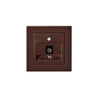 ТВ-розетка оконечная Liregus Epsilon коричневый 28-142