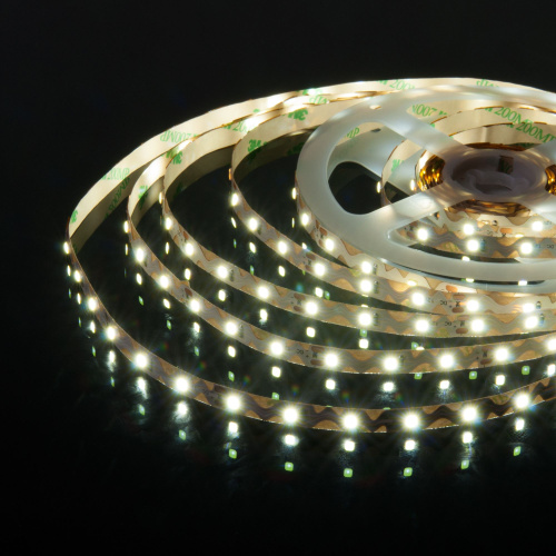 Светодиодная гибкая лента 12 В 6 Вт/м 60 Led/м 2835 IP20, холодный белый 6500K, 5 м Лента светодиодная гибкая 12V 6W 60Led 2835 IP20 холодный белый, 5м фото 2